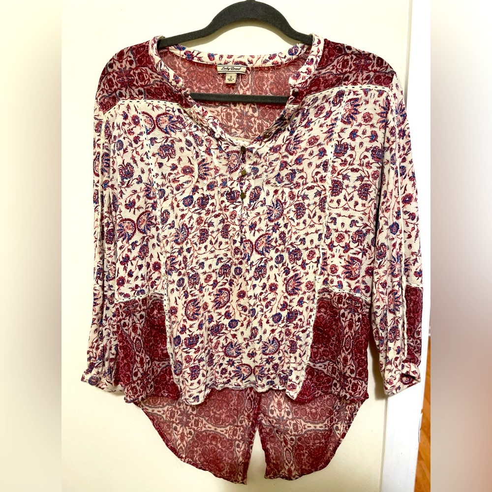 Lucky brand fall time blouse